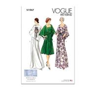 Vogue Patterns V1947B5 Robe de soirée vintage années 70 B5 (36-38-40-42-44)