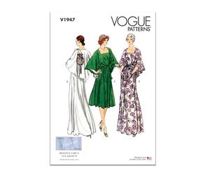 Vogue Patterns V1947B5 Robe de soirée vintage années 70 B5 (36-38-40-42-44)