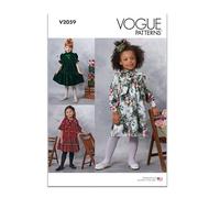 Vogue Patterns V2059A Patron de robes pour enfants Taille 3 à 8 ans