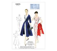 VOGUE PATTERNS V8875 Misses' Dress/Belt/Coat and Detachable Collar Sewing Template, Size B5 (8-10-12-14-16) by