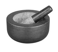 Vogue Pilon et mortier en granite, noir, 203 (Dia) mm, usage professionnel et domestique, GG016
