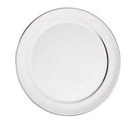 Vogue Plaque à pizza en aluminium robuste GE197 avec rebord large de 255 mm, 10 pouces pour le four, Revêtement antiadhésif