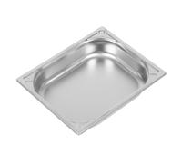 Vogue Plateau Gastronorme 1/2 Inox Robuste 4 litres / Profondeur : 65 mm, Argent - Passe au Lave-Vaisselle, Four, Cellule de Refroidissement, DW438