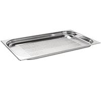 Vogue - Plateau GN 1/1 perforé en inox 65 mm - Plateau d'égouttage pour cuisson à la vapeur, réchauffage et refroidissement K840