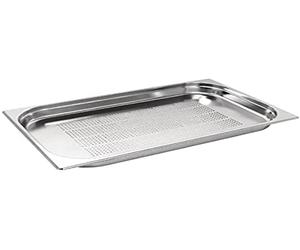 Vogue - Plateau GN 1/1 perforé en inox 65 mm - Plateau d'égouttage pour cuisson à la vapeur, réchauffage et refroidissement K840