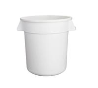 Conteneur rond blanc en polypropylène - 38 L - Polypropylène