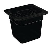 Vogue Récipient alimentaire 1/6 Noir 65 mm 1,5 l