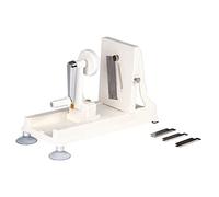 Vogue - Spiraliseur et trancheur de légumes - coupe et taille-légumes en spirale à 3 lames, blanc, machine à spaghettis, nouilles et zoodles pour régimes faibles en glucides et sans gluten D446