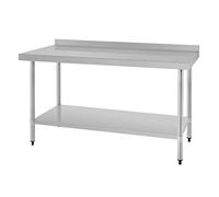 Vogue Table de préparation en acier inoxydable avec rehausse 1500 mm