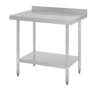 Vogue Table inox professionnelle Gamme 700 avec dosseret 900x700