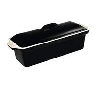 Vogue Terrine noire, 1.7L, taille : 120 (H) x 340 (L) x 105 (P) mm, intérieur émaillé, convient à tous les types de fours et de plaques de cuisson, batterie de cuisine compatible induction, U560