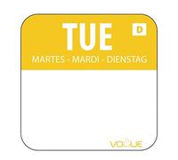 Vogue U778 Lot de 1 000 étiquettes alimentaires dissolables pour rotation du mardi