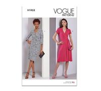 Vogue V1952A5 Robe portefeuille pour femme A5 (34-36-38-40-42)
