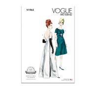 Vogue V1965Y5 Robe de soirée une pièce pour femme Y5 (18-20-22-24-26)