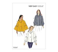 Vogue V9347, Patron de couture, papier, Blanc, Modèle, XS-S-M