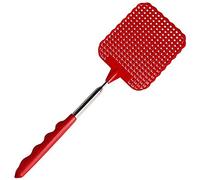 Vogueing - 5 tapettes à mouches télescopiques - En plastique - Extensible - Pour mouches, moustiques, guêpes, ravageurs, rouge