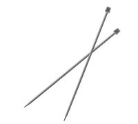 Vogueing Tool Lot de 2 aiguilles à tricoter à pointe unique - 35 cm de long - Aiguilles à tricoter classiques en aluminium pour tisser à la main - Outils de bricolage (5,5 mm)