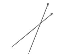 Vogueing Tool Lot de 2 aiguilles à tricoter à pointe unique - 35 cm de long - En aluminium - Aiguilles à tricoter classiques pour tisser à la main - Outils de bricolage (5 mm)