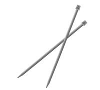 Vogueing Tool Lot de 2 aiguilles à tricoter à pointe unique - 35 cm de long - En aluminium - Aiguilles à tricoter classiques pour tisser à la main - 9 mm