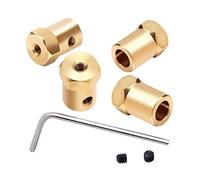 Vogueing Tool Lot de 4 coupleurs hexagonaux en laiton 7 mm avec clé hexagonale et vis