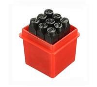 Vogueing Tool Lot de 9 poinçons numérotés en métal avec étui pour le travail du cuir et des matériaux en bois (4 mm, 4 mm)