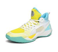 Voguerra Chaussures de Basket-Ball durables, Confortables et Respirantes, antidérapantes et résistantes à l'usure, for dynamiser Votre Parcours de Basket-Ball Fans de Basketball(Yellow,38 EU)