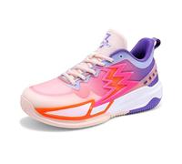 Voguerra Chaussures de Basket-Ball Lumineuses for Hommes, résistantes à l'usure et antidérapantes Fans de Basketball(Purple,37 EU)