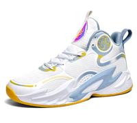 Voguerra Chaussures de Basket-Ball Montantes for Hommes, Amorti et Maintien Fans de Basketball(Grey,36 EU)