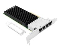 Vogzone Adaptateur LAN Ethernet 10 Go à quatre ports RJ45 avec chipset Intel X710TM4 d'origine, PCI Express v3.0 (8.0GT/s) x8 prise en charge de carte réseau 1 GbE/2,5 GbE/5 GbE/10 GbE, comparé à