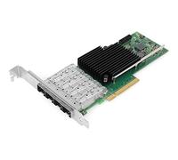 Vogzone Carte d'interface réseau Intel X710-DA4 10 GbE (NIC), PCI Express 3.0 X8, Quad SFP+ Port Fibre Server, Chipset XL710BM1, 8.0 GT/s, x 8 Lanes, Support Windows Server/Linux/VMware ESXi