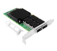 Vogzone Carte réseau 100 GbE pour Mellanox MCX556A-EDAT, PCIe 4.0 x16 Ethernet NIC 100 Go avec chipset Mellanox ConnectX-5 VPI, Double Carte réseau QSFP28 EDR IB Prise en Charge RDMA