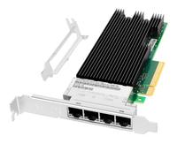 Vogzone Pour Intel 10 Go PCI Express* v3.0 Adaptateur réseau convergent Ethernet 8 GT/s x8, 10 Gigabit Ethernet Server NIC 4X RJ45 Ports Intel XL710BM1 Puce LAN Card, Comparez avec Intel X710-T4