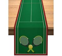 Vohado Chemin de Table pour Court de Tennis sur Le thème du Tennis, décoration de fête d'anniversaire, Salle à Manger, Cuisine, décoration d'intérieur (33 x 182,9 cm)