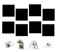 VOHESEA Infusible Lot de 8 feuilles d'encre de transfert noires - Couleur unie - 30,5 x 30,5 cm - Papier de transfert pour mug, tasse, t-shirt