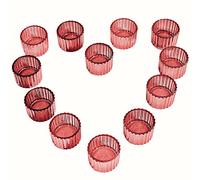 VOHO Lot de 12 photophores Vintage en Verre pour décoration de fête de Mariage, décoration d'intérieur, Centre de Table (5,1 x 3,6 cm (l x H)