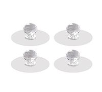 Voiakiu 2 Pcs tiroir en Cristal - Cabinet Pulls Poignées Auto-adhésives - 4PCS Clear Cabinet Drawer Knobs, Diamond Crystal Shaped Pulls Handles Self-Stick Push Pull Helper
