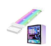 Voiakiu Câble d'extension d'alimentation RGB adressable 24 broches / 2 x 8 broches / 3 x 8 broches - Câble ATX RGB ATX RGB - Composants internes PC pour carte mère