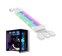 Voiakiu Câble d'extension d'alimentation RGB adressable 24 broches / 2 x 8 broches / 3 x 8 broches - Câble ATX RGB ATX RGB - Composants internes PC pour carte mère