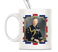 Voiakiu Celebration King Charles III Mug 2022, Royaume-Uni King Charles III Mug | Tasse à café Sarcasme Blanche, Cadeaux pour Enfants et Adultes, God Save The King, 11OZ