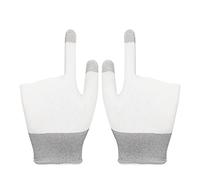 Voiakiu Jeu | Protège-Doigts Jeu | 1 Paire Gants à Deux Doigts pour Les Jeux, Doigts Jeu en Fibre d'argent Conductrice à 15 Broches pour écran Tactile