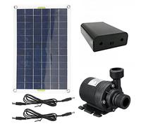 Voiakiu Pompe solaire pour puits d'oiseaux, fontaine 19 W DC12 V - fontaine solaire pour abreuvoir d'oiseaux, étang, piscine, aquarium, aquarium, jardin