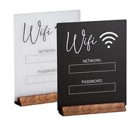 Voiakiu Signe WiFi personnalisé, Mot Passe WiFi Acrylique, Mot Passe WiFi pour la Maison, Signe WiFi personnalisé pour Les invités dans Le Salon, Le Hall, Le Restaurant et Les Affaires
