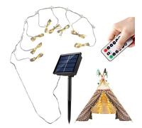 Voiakiu terrasse avec 104 Lampes solaires à Del - Pare-Soleil marché extérieur imperméable,Décorations faciles à Installer pour Patio, Jardin, terrasse, Jardin, Piscine, Portail, fête