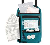 Voiakiu Voyage pour Le Cou - Porte-Passeport pour Voyage avec Blocage RFID - Portefeuille à Blocage RFID pour Garder Votre Argent et Vos Documents en sécurité
