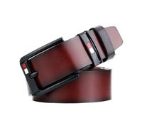 VOICE CHOO Ceinture pour homme en cuir PU avec boucle ardillon fantaisie vintage pour jeans ceinture de loisirs, café, 120 cm