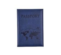 VOICE CHOO Étui de passeport en cuir pour homme et femme avec porte-carte mignon, gris foncé, Taille unique