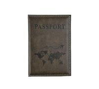 VOICE CHOO Étui de passeport en cuir pour homme et femme avec porte-carte mignon, prune, Taille unique
