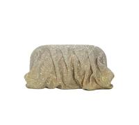 VOICE CHOO Sac à main brillant froncé en strass pour femme Designer Gradient Love Hearts Pattern Evening Bag Fashion Party Sac à main féminin, doré, Taille unique