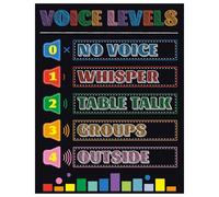 Voice Level Expectation Poster Voice Level Zero One Two Three Four Numbered Guide With Descriptions Appropriate Volume Settings Classroom Management Wall-Art(Unframed,16x24inch(40x60cm))
