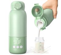 Voice-tank Chauffe-biberon portable pour voyage, 12 oz - 80 W, chauffage rapide, acier inoxydable 316, 11400 mAh, rechargeable, contrôle précis de la température et affichage LED, fermeture à segur
